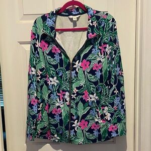 Lilly Pulitzer Leona Zip Up Jacket, XXL, EEUC